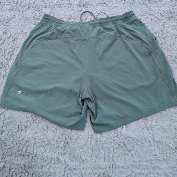 Lululemon Pace Breaker Green Lined Shorts 7" XXL Running Comfort Athleisure 2XL - Picture 1 of 7